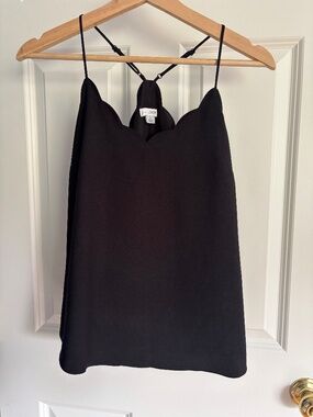 J. by J.Crew black scalloped tank